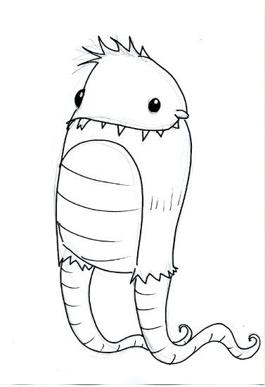 377x550 monster drawings for kids monster - Monster Drawing For Kids