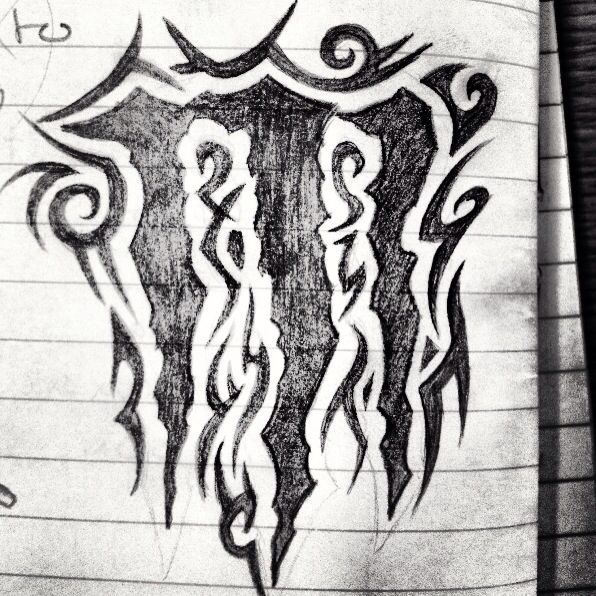 596x596 tribal monster energy doodle my art things - Monster Energy Drawings