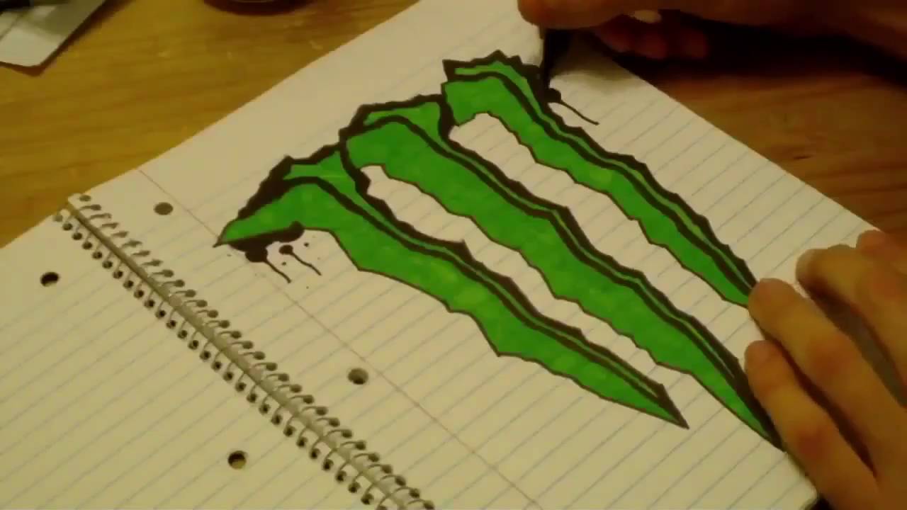 1280x720 monster energy speed drawing - Monster Energy Drawings