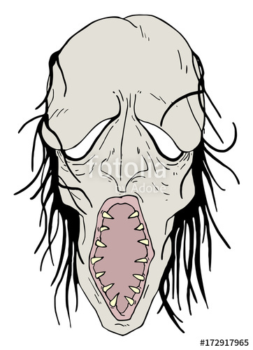 362x500 Monster Face Illustration Stock Image And Royalty Free Vector - Monster Face Drawing