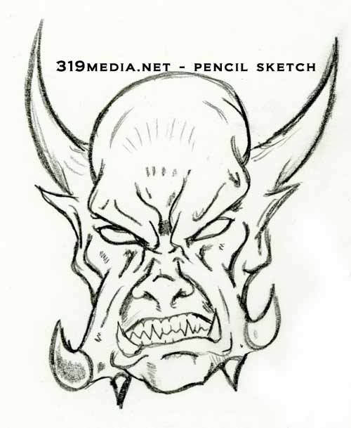 500x609 Step - Monster Face Drawing
