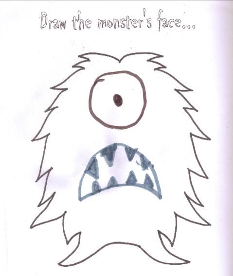 479x568 arts crafts mythical week draw the face on the monster coloring - Monster Face Drawing