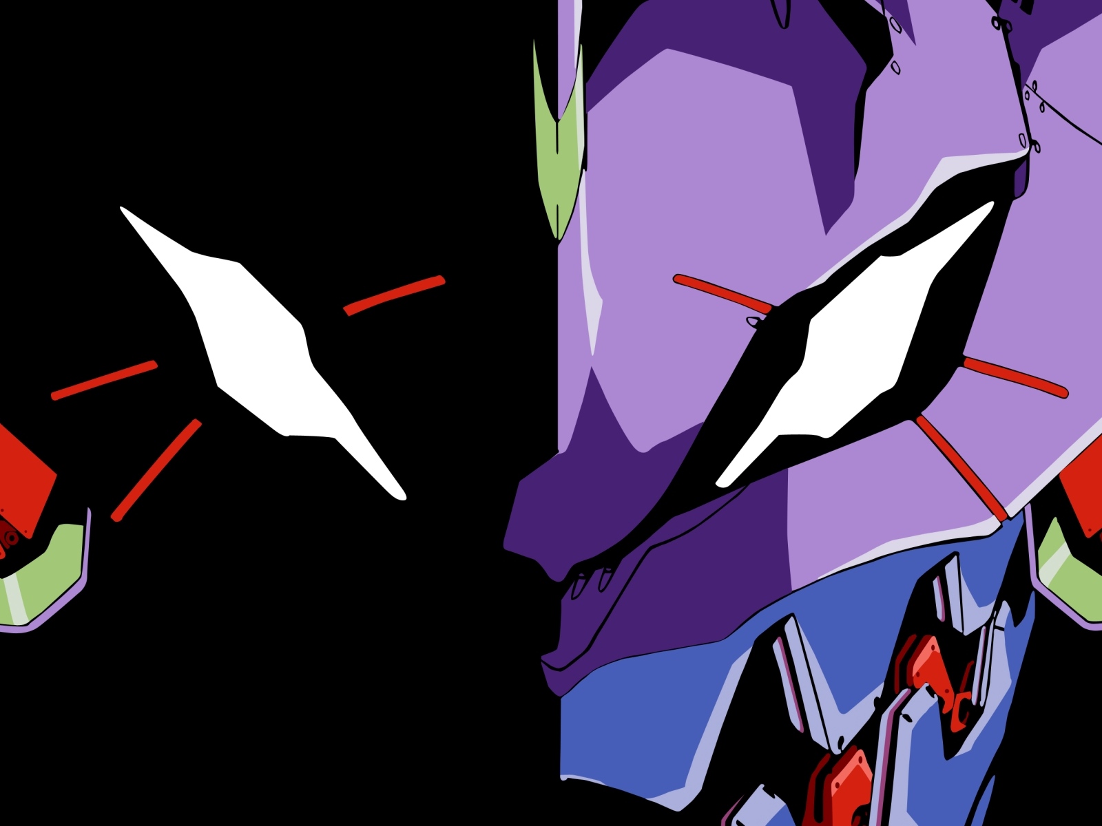 1600x1200 Download Wallpaper Monster, Face, Drawing, Paint - Monster Face Drawing