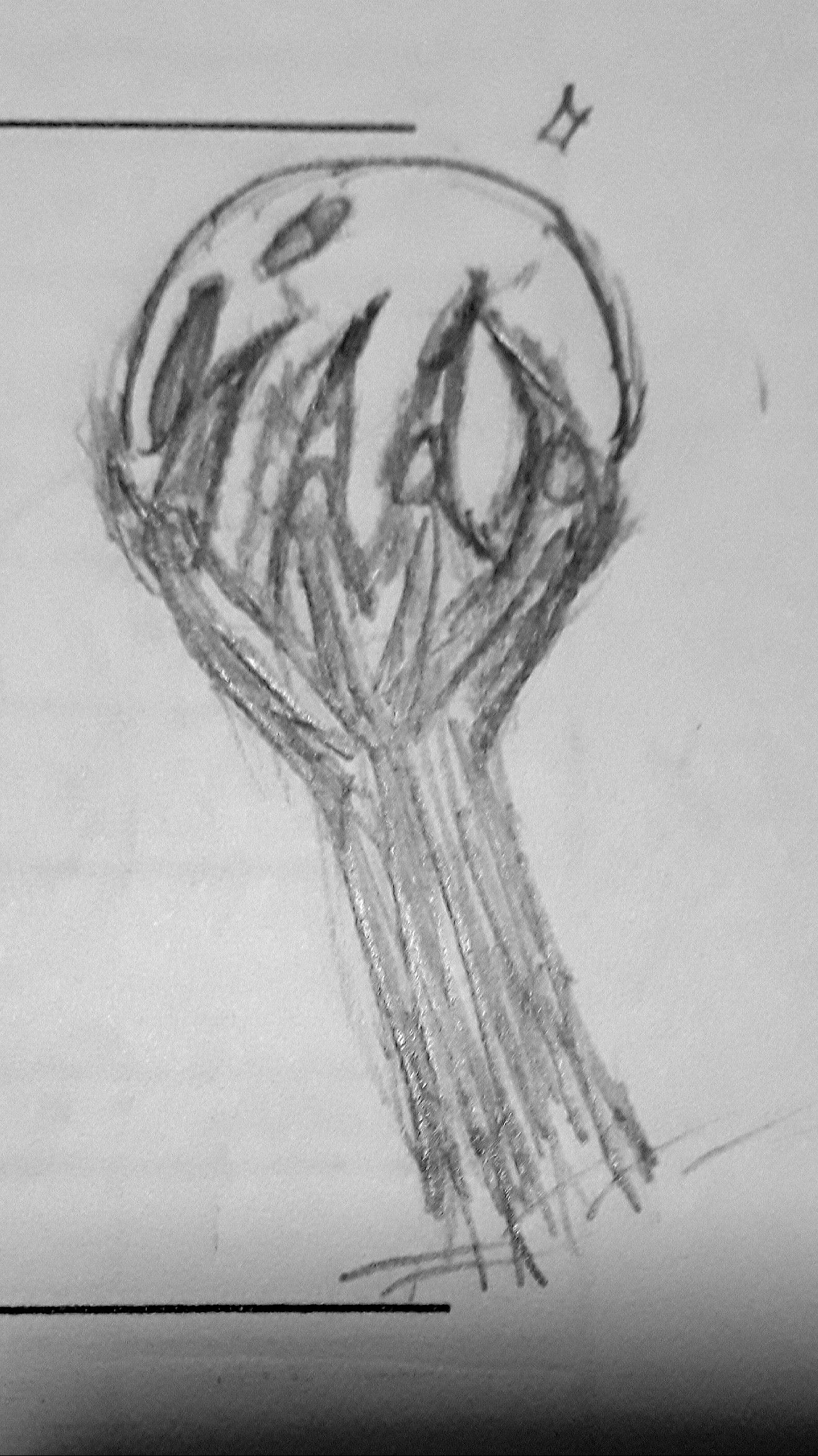 1320x2348 Monster Hand Holding A Crystal Ball Drawingsmy Drawings - Monster Hand Drawing