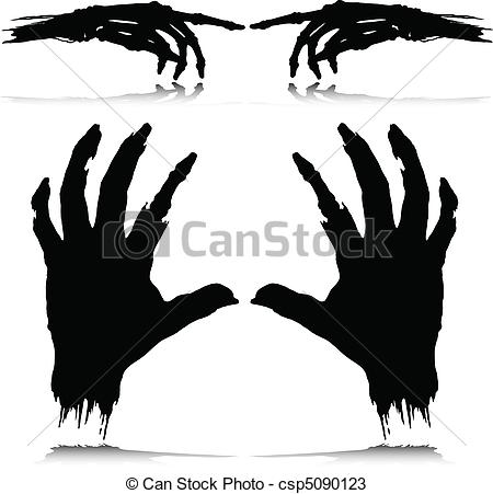 450x451 Monster Hand Vector Silhouettes - Monster Hand Drawing