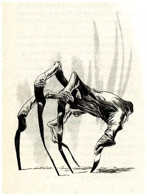 500x663 black and white creepy horror draw hand dark monochrome creature - Monster Hand Drawing