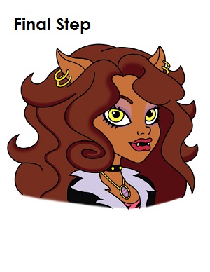 300x388 how to draw clawdeen wolf - Monster High Clawdeen Wolf Drawing