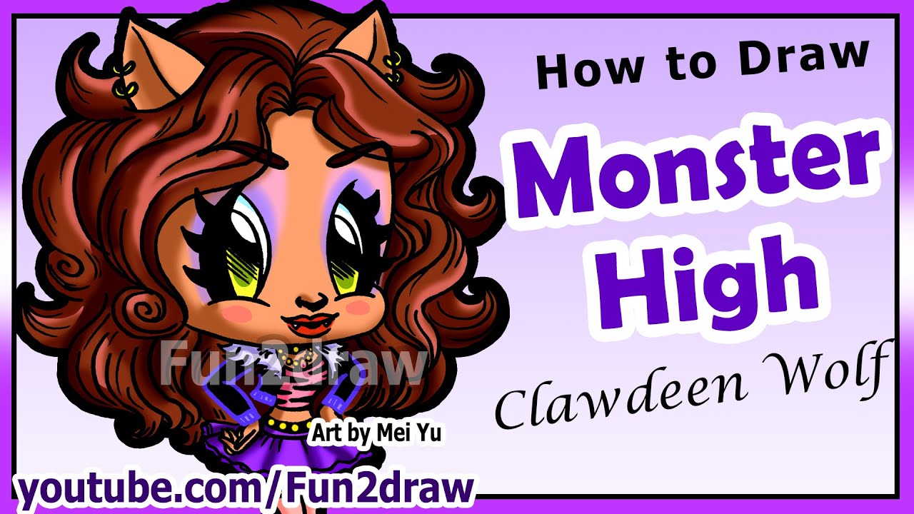 1280x720 learn to draw monster high girls clawdeen wolf - Monster High Clawdeen Wolf Drawing