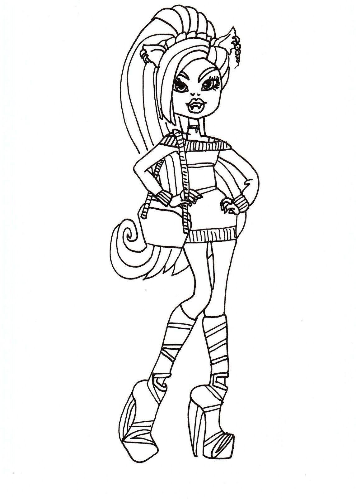 Monster High Clawdeen Wolf Drawing At Paintingvalley Com Explore