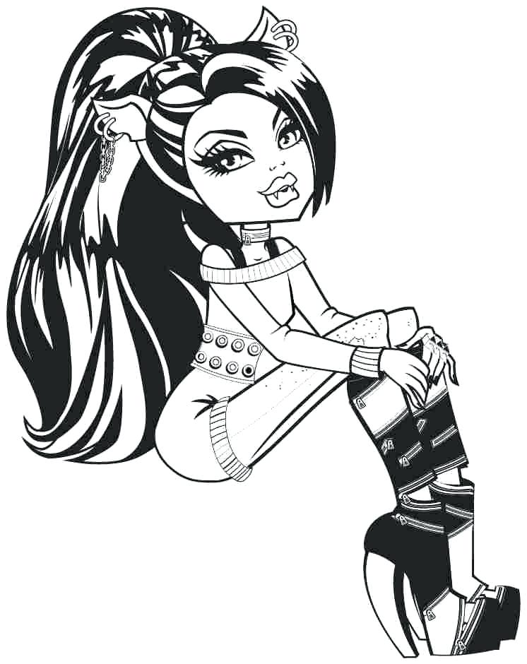 746x940 wolf coloring pages wolf coloring pages monster high clawdeen wolf - Monster High Clawdeen Wolf Drawing