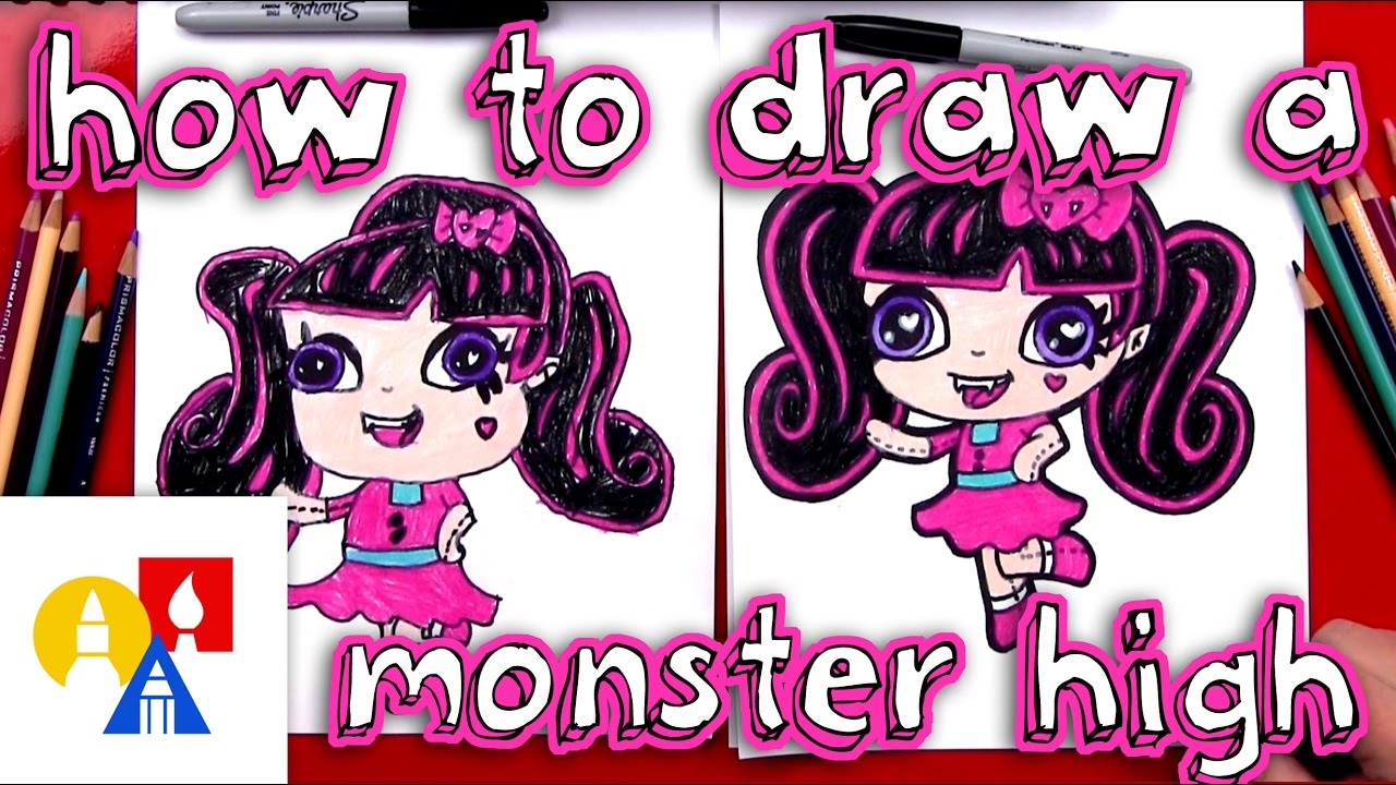 1280x720 how to draw draculaura monster high mini - Monster High Draculaura Drawing