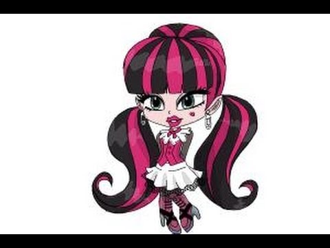 480x360 how to draw chibi draculaura from monster high - Monster High Draculaura Drawing