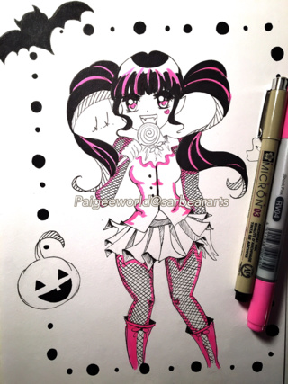 320x427 inktober day draculaura from monster high! i wanted to draw - Monster High Draculaura Drawing
