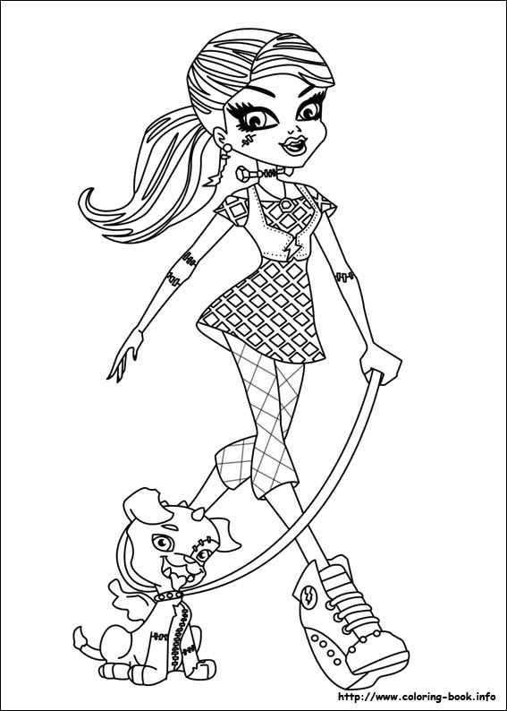 567x794 Monster High Coloring Pages - Monster High Drawing Games