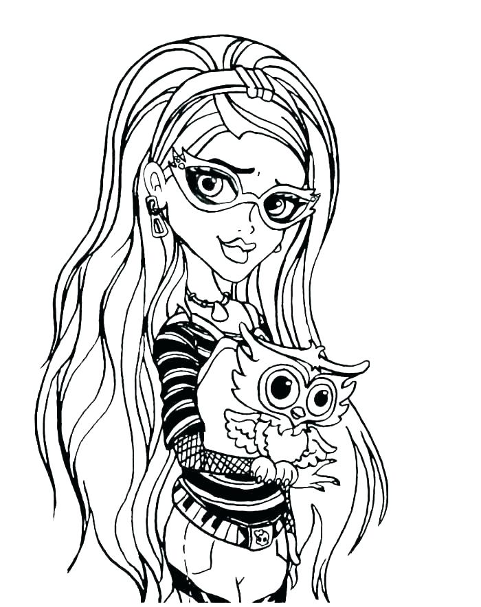 700x884 Frankie Stein Coloring Pages Monster High Online Franny K - Monster High Drawing Online