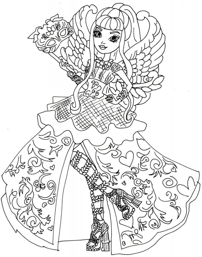 803x1024 How To Draw Draculaura Easy Monster High Coloring Pages Online - Monster High Drawing Online
