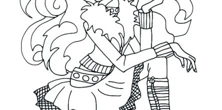 443x220 Monster High Coloring Pages Online Icce - Monster High Drawing Online