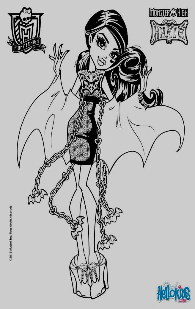 656x1038 monster high coloring pages online monster high coloring pages - Monster High Drawing Online