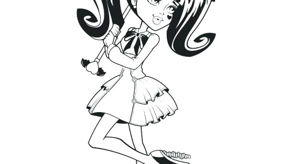 585x329 Monster High Coloring Pages Printable Pdf Baby To Print And Com - Monster High Drawing Online