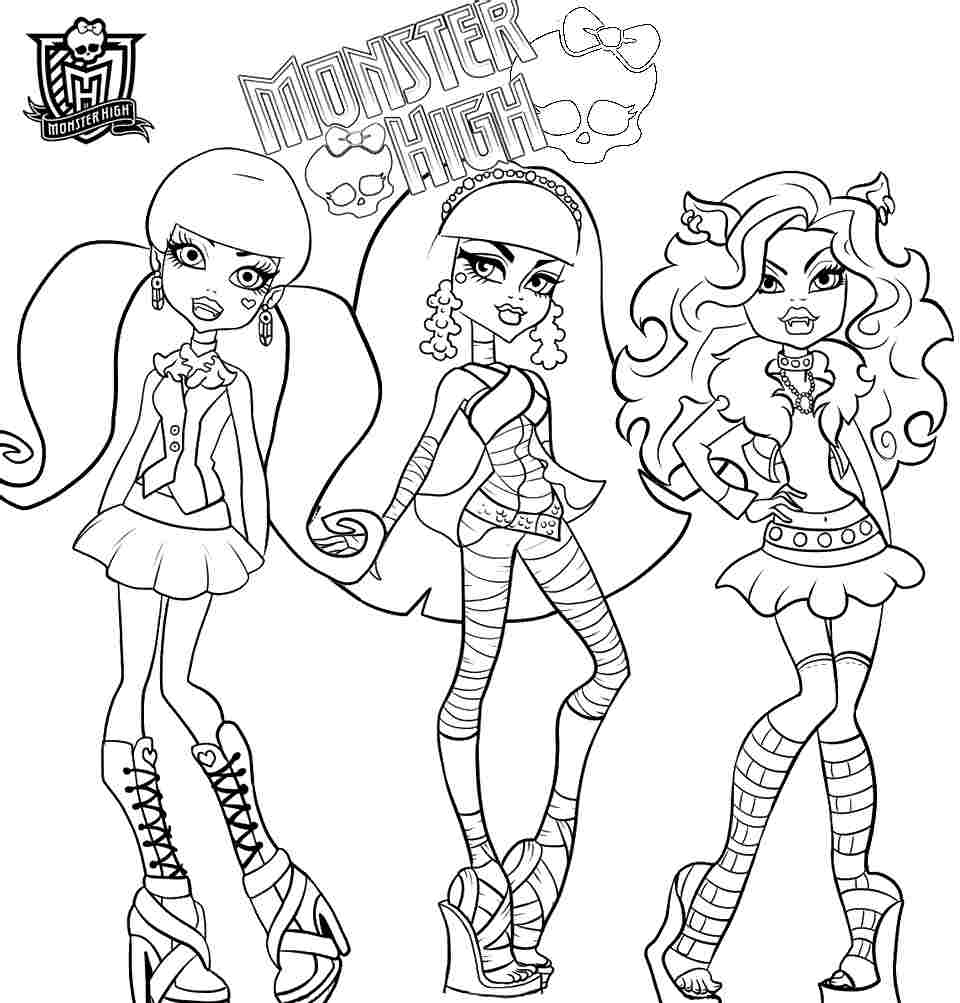 960x1003 monster high printable coloring pages beautiful image monster high - Monster High Drawing Online