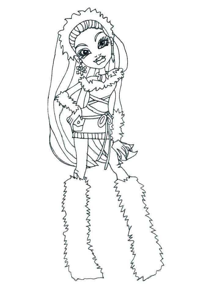 687x961 coloring monster high coloring pages online characters monster - Monster High Drawing Online