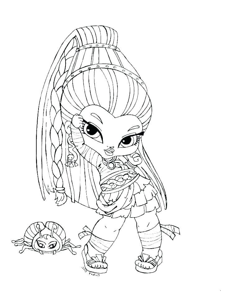 750x959 Coloring Pages Monster High Cute Printable Colouring Free Online - Monster High Drawing Online