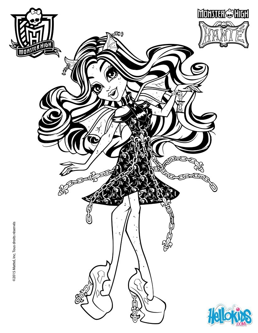820x1060 Coloring Pages Coloring Pages For Girls Pdf Fantastic Monster - Monster High Drawing Online