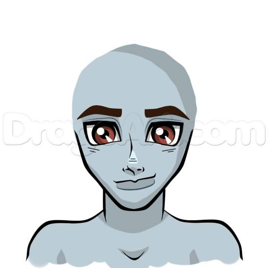 550x550 Drawing A Male Monster High Face, Step - Monster High Drawing Online