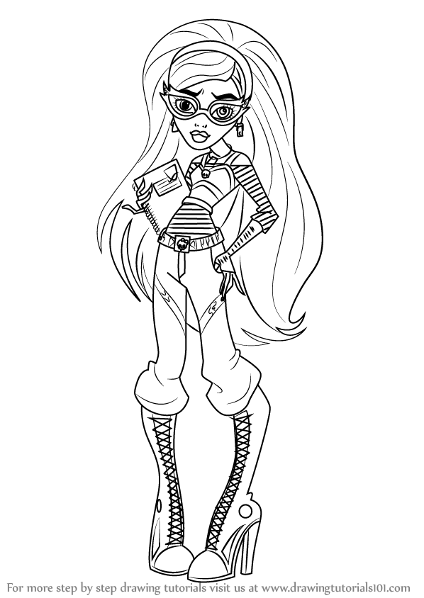 598x844 Learn How To Draw Ghoulia Yelps From Monster High - Monster High Drawings