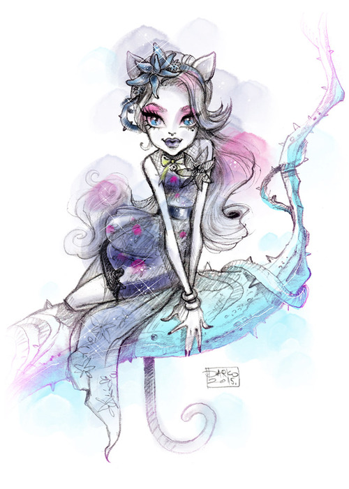 500x701 Monster High Catrine Demew Drawing On We Heart It - Monster High Drawings