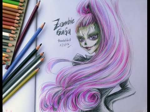 480x360 Colored Pencils Drawing - Monster High Drawings