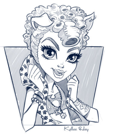 376x468 Monster High Drawing Hair Kiddypicts - Monster High Drawings