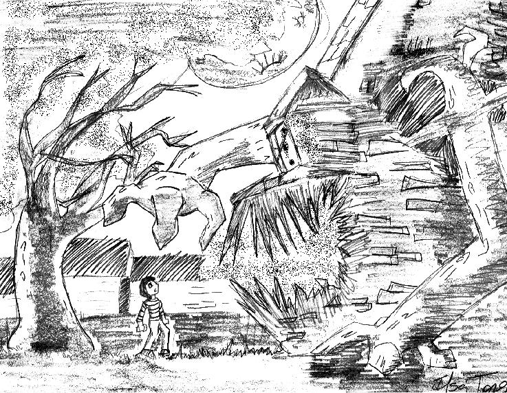 Monster House Drawing