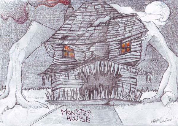 600x424 Monster House - Monster House Drawing