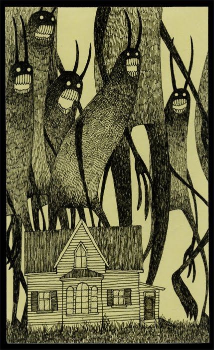 Monster House Drawing at PaintingValley.com | Explore collection of ...