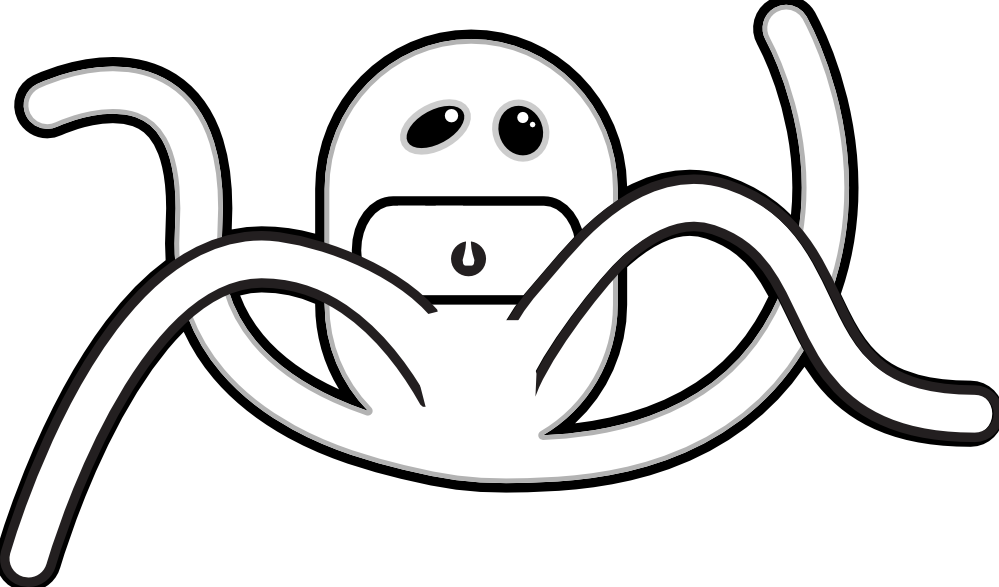 999x587 Monster Line Art - Monster Line Drawing