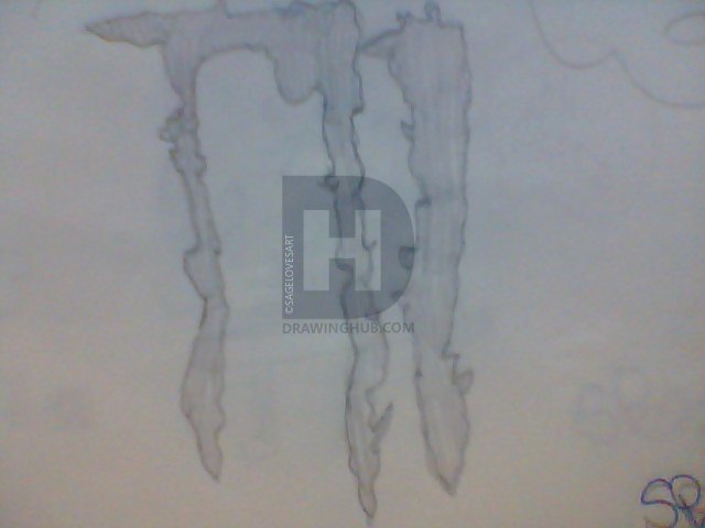 640x480 Monster Logo Drawing - Monster Logo Drawing