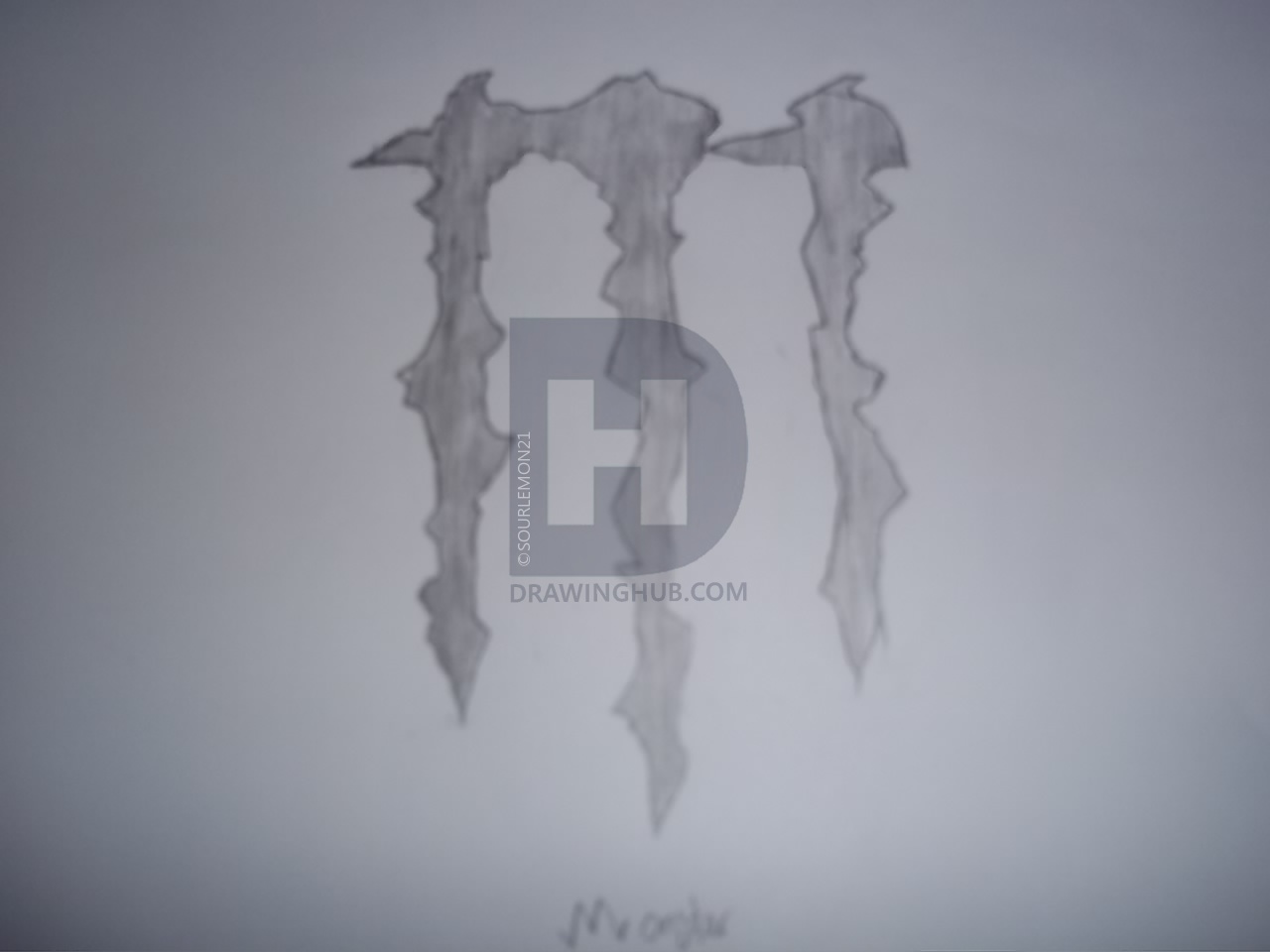 1280x960 Monster Logo Drawing - Monster Logo Drawing