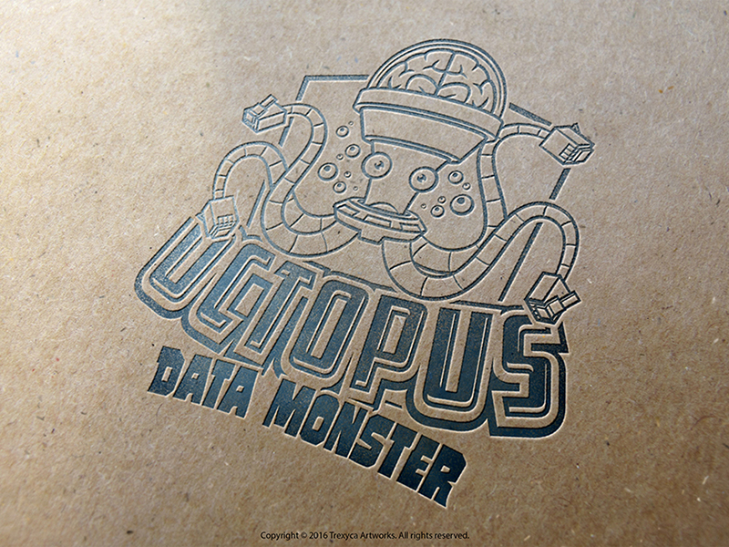 800x600 octopus data monster mascot logo - Monster Logo Drawing