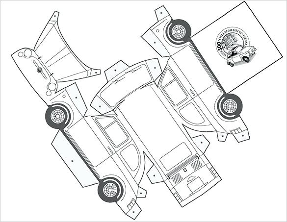 585x453 Template Monster Logo Paper Car Printable - Monster Logo Drawing