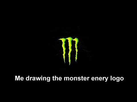 480x360 drawing the monster energy logo - Monster Logo Drawing