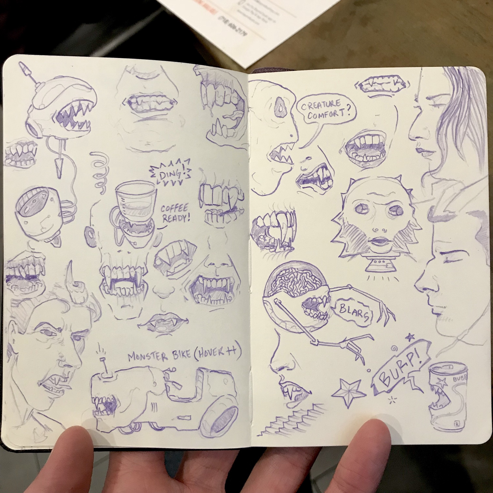 2048x2048 commute log monster teeth steemit - Monster Teeth Drawing