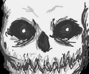 300x250 gruesome skull monster so many teeth drawing - Monster Teeth Drawing