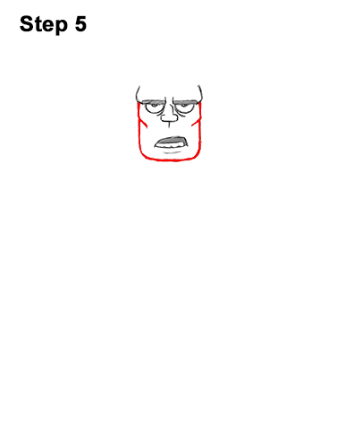 386x500 How To Draw A Cartoon Frankenstein Video Step - Monster Teeth Drawing