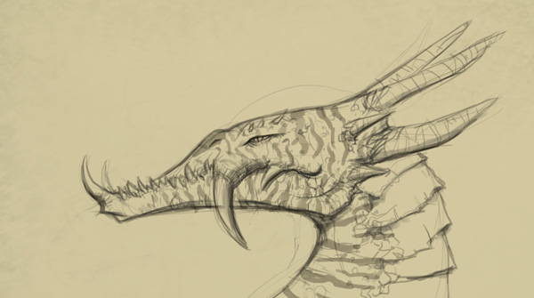 600x335 How To Draw Sabre Tooth Dragon - Monster Teeth Drawing