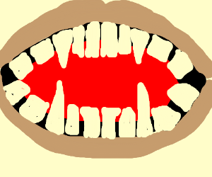 300x250 mouth with monster teeth drawing - Monster Teeth Drawing