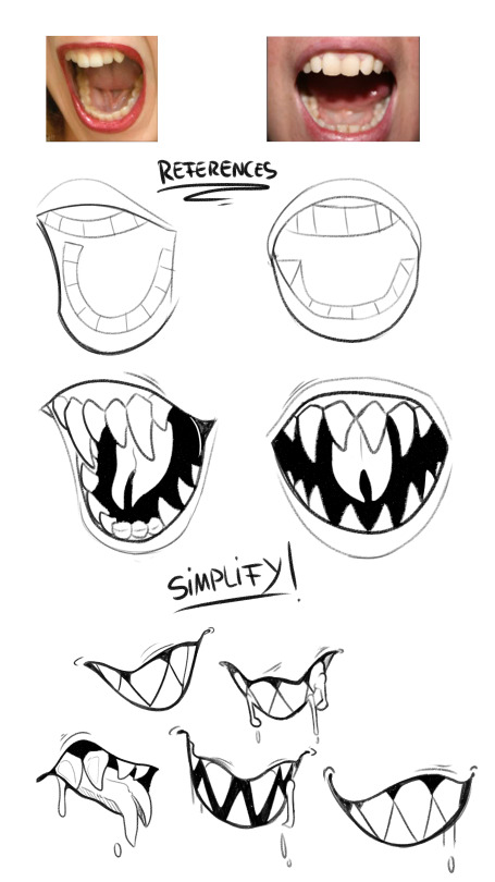 Monster Teeth Drawing at PaintingValley.com | Explore collection of ...