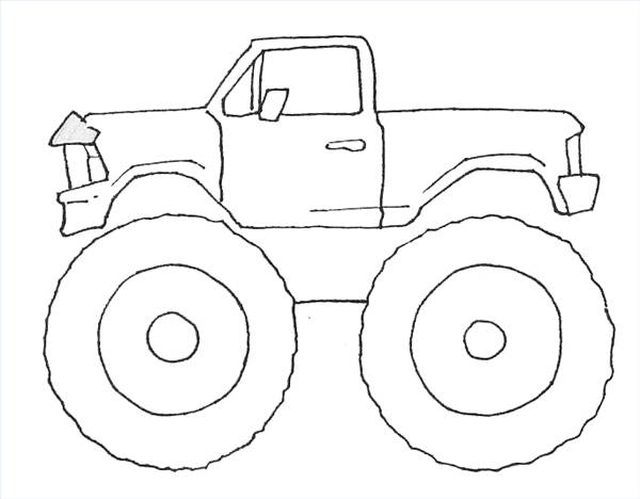 640x499 how to draw monster trucks - Monster Truck Drawing