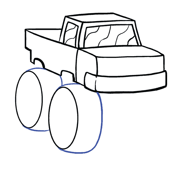 678x600 how to draw a monster truck in a few easy steps easy drawing guides - Monster Truck Drawing