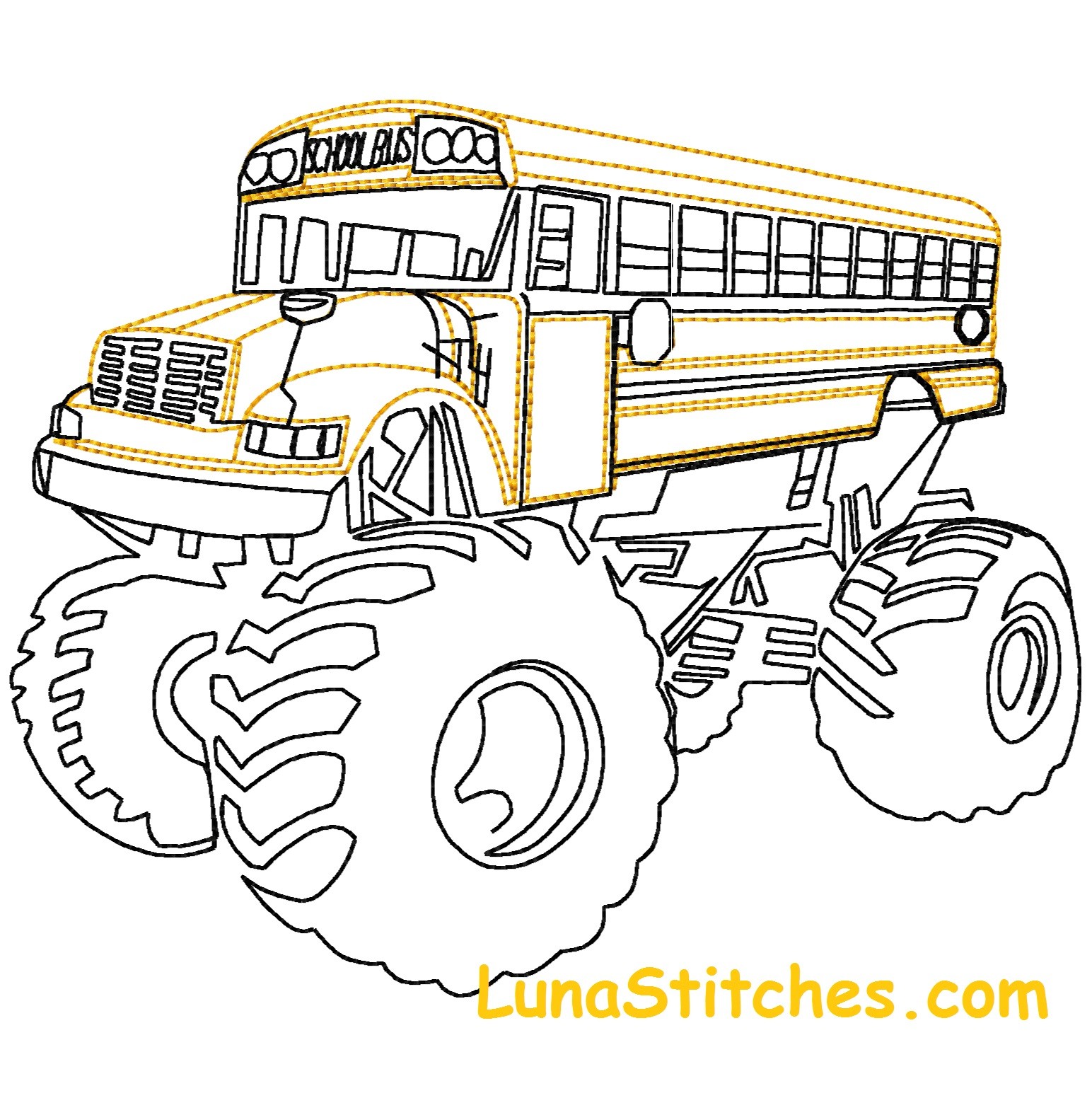 Раскраски Монстер трак автобус